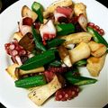 AmelieTomo's cooksnap of when they made 【バルの】ピリ辛タコ×オクラ【おつまみ】.