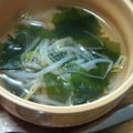 aayyaaaa's cooksnap of when they made ♥もやしとワカメの食べるスープ♥.