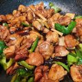 クック0HSST7☆'s cooksnap of when they made 鶏モモ肉とピーマンの甘辛酢炒め.