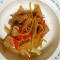 cherry_u's cooksnap of when they made 節約！超簡単！大根の皮と豚ばら肉炒め.