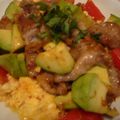レオン犬's cooksnap of when they made アボカドポークのオープンオムレツ.