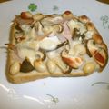 白いぐれーぷ's cooksnap of when they made チリコンカン風茸入りピザトースト.