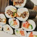 NOーKA's cooksnap of when they made スプラウトとアボカドサーモンののり巻き.