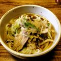 Sun Flover's cooksnap of when they made 生姜入り豚肉うどん.