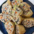 ＫAＫA's cooksnap of when they made ＊豆腐と挽肉で油揚げの五目巾着煮＊.