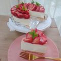 にゃんにゃにゃー's cooksnap of when they made 本格苺のレアチーズケーキ.