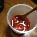 lowrs's cooksnap of when they made レンジで３分＊苺ソース.