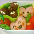 ハチミツ大好き☆ママ's cooksnap of when they made キャラ弁 ミートボールでまっくろくろすけ.