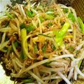prunus123's cooksnap of when they made 「挽肉＆ニラ＆もやし」のピリ辛♪中華炒め.