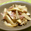kane7713's cooksnap of when they made ｴﾘﾝｷﾞとﾍﾞｰｺﾝのﾏﾖしょうゆ炒め.