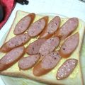 miimiiko's cooksnap of when they made ウィンナーマヨネーズトースト.