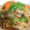 博多のあん's cooksnap of when they made えのきでダイエット♪麻婆茄子パスタ.