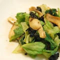 momosukekan's cooksnap of when they made ５分でできちゃう　レタスと海苔の炒め物.