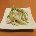 青000's cooksnap of when they made ★ささみと長ねぎのごま油和え★.