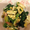 ちぃたぃ's cooksnap of when they made ほうれん草と油揚げと玉の煮物.