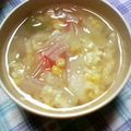 定春３２号's cooksnap of when they made 白菜救済☆給食風優しい春雨スープ.