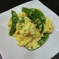 kookuro's cooksnap of when they made 絹さやのふわとろ卵炒め.