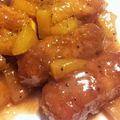 takabamaki's cooksnap of when they made ✿厚揚げの豚肉巻＊パイナップルソース✿.