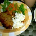 きゃな＠'s cooksnap of when they made 肉じゃがリメイク☆揚げないコロッケ.
