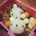 まりたーぼ's cooksnap of when they made お弁当に♪簡単くまさんおにぎり.