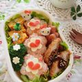 yukko♡mama's cooksnap of when they made 簡単！キャラ弁当☆バレンタインハート♪.