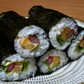 ＊ちー子＊'s cooksnap of when they made 巻きすを使わないミニサラダ巻き.