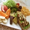 ルリナ's cooksnap of when they made からあげトースト.