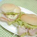 ととろ＆めい's cooksnap of when they made 白パン☆新たまハムサンド.