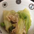 0owo0's cooksnap of when they made 豚肉&ﾚﾀｽのごま酢あえ.*゜.