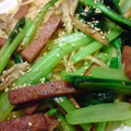 ミネラルウォーター's cooksnap of when they made 小松菜とマイタケの和風パスタ.