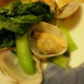 さやさま1234's cooksnap of when they made ✿春菊とあさりの酒蒸し♪レンジで簡単✿.