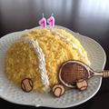 lalapinky's cooksnap of when they made クルクルババロアケーキ.