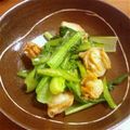 なおち852's cooksnap of when they made 小松菜とホタテ ♪塩ニンニク炒め ♪.