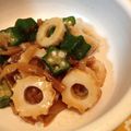 やままんま's cooksnap of when they made オクラとちくわのなめ茸和え.