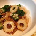 やままんま's cooksnap of when they made オクラとちくわのなめ茸和え.