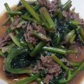 ☆しげぽん☆'s cooksnap of when they made ★牛肉とほうれん草のオイスターソース炒め.
