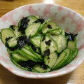 単！！'s cooksnap of when they made きゅうりと韓国海苔の酢の物.