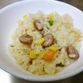 わんママ's cooksnap of when they made 炊飯器で簡単に♪ウィンナー☆ピラフ.