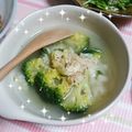 ＴＯＭＯＷＡＴ's cooksnap of when they made 簡単～ブロッコリー丸ごと帆立の中華スープ.