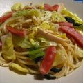 ちっちり's cooksnap of when they made ☆簡単☆キャベツとウインナーのパスタ.