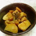 chi9cchi's cooksnap of when they made じゃがいもとごぼう天のこっくり煮.