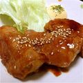 Sato99ing's cooksnap of when they made 蓮根の肉巻きコチュマヨダレ.