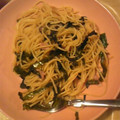 ミ−ロボ's cooksnap of when they made 野沢菜ときのこの和風パスタ.
