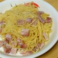 saki_0328's cooksnap of when they made とろけるチーズで幸せカルボナーラ♡.