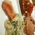 きっちmam＆tea's cooksnap of when they made 鮭のムニエルx小松菜ソース.