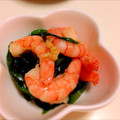 †りゅか†'s cooksnap of when they made ワカメ✼エビ✼しめじのサッと和え.