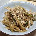 はらだんご's cooksnap of when they made ウドの皮のキンピラ.