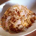 mame1205's cooksnap of when they made 納豆とキムチの温スパゲティ.