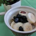 ぽっぽぺぺ's cooksnap of when they made 茹で黒豆とバナナのヨーグルト和え.