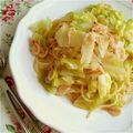 ☆音色ママ☆'s cooksnap of when they made 桜えびとキャベツのスパゲッティ.